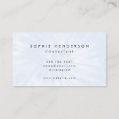 Tie Dye | Pastel Blue Modern Boho Hippie Visitekaartje (Achterkant)
