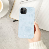 Tie Dye | Pastel Blue Modern Stylish Monogram Case-Mate iPhone Case