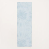Tie Dye | Pastel Blue Modern Stylish Monogram Yogamat (Voorkant)