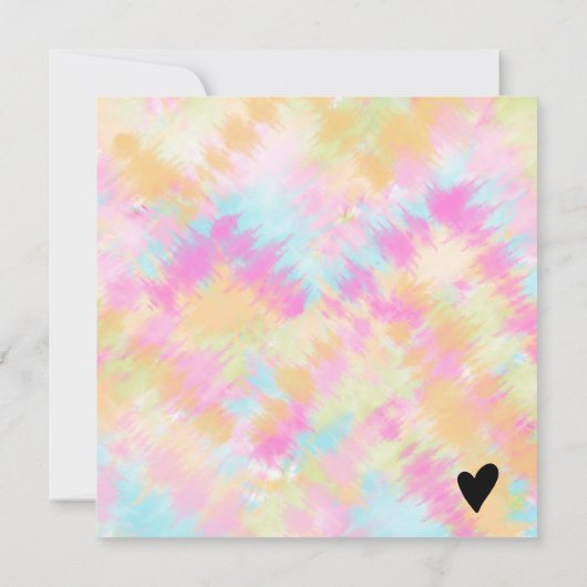 Tie dye pastel boho vierkant cadeaubon logo (Achterkant)