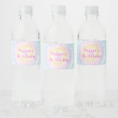 Tie Dye Pastel Hippie Peace Love Birthday Waterfles Etiket (Flessen)