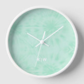 Tie Dye | Pastel Mint Green Monogram (Voorkant)