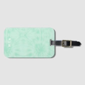 Tie Dye | Pastel Mint Green Monogram Bagagelabel (Voorkant (horizontaal))