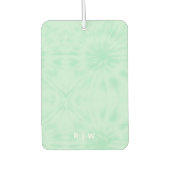 Tie Dye | Pastel Mint Green Monogram Luchtverfrisser (Voorkant)