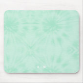 Tie Dye | Pastel Mint Green Monogram Muismat (Voorkant)
