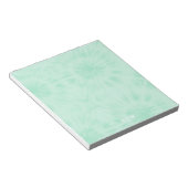 Tie Dye | Pastel Mint Green Monogram Notitieblok (Schuin)