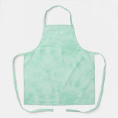 Tie Dye | Pastel Mint Green Monogram Schort (Voorkant)