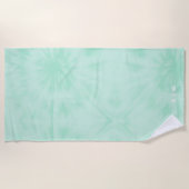 Tie Dye | Pastel Mint Green Monogram Strandlaken (Voorkant)