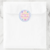 Tie Dye Pastel Rainbow Boho Hippie Birthday Ronde Sticker (Tas)