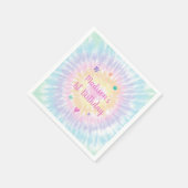 Tie Dye Pastel Rainbow Boho Hippie Birthday Servet (Hoek)