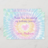 Tie Dye Pastel Rainbow Boho Hippie Dank je Bedankkaart (Voorkant / Achterkant)