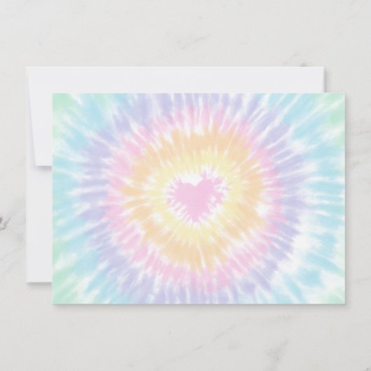 Tie Dye Pastel Rainbow Boho Hippie Dank je Bedankkaart (Achterkant)