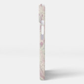 Tie Dye | Pastel roze blauw monogram iPhone Hoesje (Linkerkant)