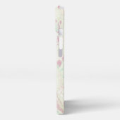 Tie Dye | Pastel roze munt groen monogram iPhone Hoesje (Linkerkant)