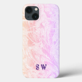 Tie Dye | Pastel roze Paarse monogram Case-Mate iPhone Case