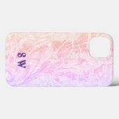 Tie Dye | Pastel roze Paarse monogram Case-Mate iPhone Case (Achterkant (horizontaal))