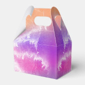 Tie Dye Pastel Roze Sinaasappel Blauwgroen Paarse Bedankdoosjes (Achterkant)