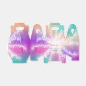Tie Dye Pastel Roze Sinaasappel Blauwgroen Paarse Bedankdoosjes (Uitgevouwen)