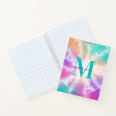 Tie Dye Pastel Roze Sinaasappel Blauwgroen Paarse Notitieboek (Binnen)