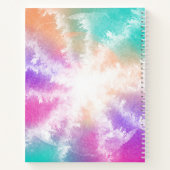 Tie Dye Pastel Roze Sinaasappel Blauwgroen Paarse Notitieboek (Achterkant)