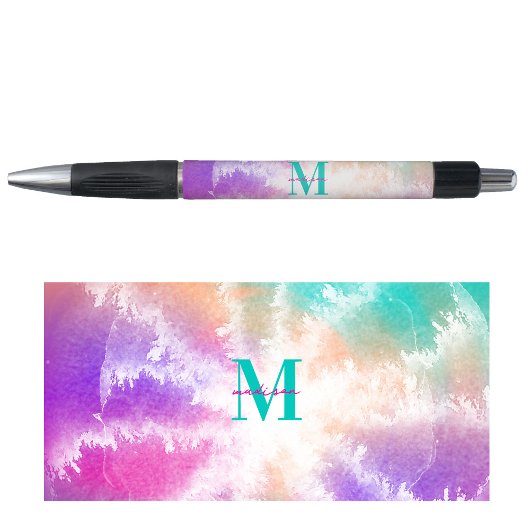 Tie Dye Pastel Roze Sinaasappel Blauwgroen Paarse  Pen