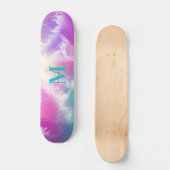 Tie Dye Pastel Roze Sinaasappel Blauwgroen Paarse  Persoonlijk Skateboard (Voorkant)