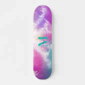 Tie Dye Pastel Roze Sinaasappel Blauwgroen Paarse  Persoonlijk Skateboard (Voorkant)