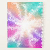 Tie Dye Pastel Roze Sinaasappel Blauwgroen Paarse  Planner (Achterkant)