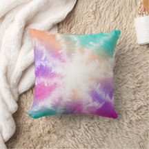 Tie Dye Pastel Waterverf Roze Sinaasappel Blauwgro