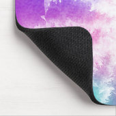 Tie Dye Pastel Waterverf Roze Sinaasappel Blauwgro Muismat (Hoek)