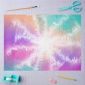 Tie Dye Pastel Waterverf Roze Sinaasappel Blauwgro Tissuepapier (Craft)