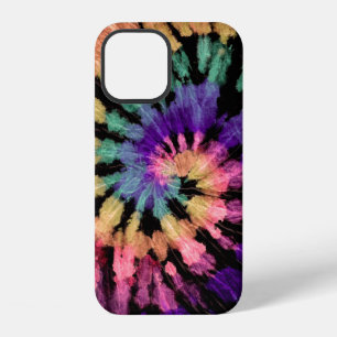 Tie-dye patroon. Handgetekende regenboog shibori. iPhone 12 Hoesje