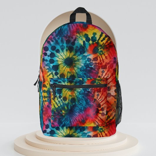 Tie Dye Patroon Kleurrijk Bedrukte Rugzak