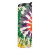 Tie dye pattern. Hand drawn rainbow shibori. Ink t Thermosbeker (Gedraaid links)