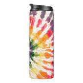 Tie dye pattern. Hand drawn rainbow shibori. Ink t Thermosbeker (Geroteerd rechts)