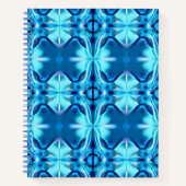 Tie Dye Pattern in Indigo en Ice Blue Journal Notitieboek (Voorkant)