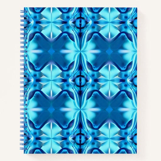 Tie Dye Pattern in Indigo en Ice Blue Journal Notitieboek (Voorkant)