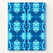 Tie Dye Pattern in Indigo en Ice Blue Journal Notitieboek (Achterkant)