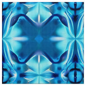 Tie Dye Pattern in Indigo en Ice Blue Stof (Close Up)