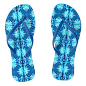 Tie Dye Pattern in Indigo en Ice Blue Teenslippers (Voetbed)