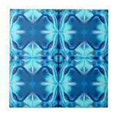 Tie Dye Pattern in Indigo en Ice Blue Tegeltje (Voorkant)