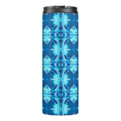 Tie Dye Pattern in Indigo en Ice Blue Thermosbeker (Achterkant)