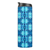 Tie Dye Pattern in Indigo en Ice Blue Thermosbeker (Geroteerd rechts)