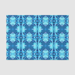 Tie Dye Pattern in Indigo en Ice Blue Tissuepapier
