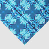 Tie Dye Pattern in Indigo en Ice Blue Tissuepapier (Detail)