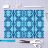 Tie Dye Pattern in Indigo en Ice Blue Tissuepapier (Craft)