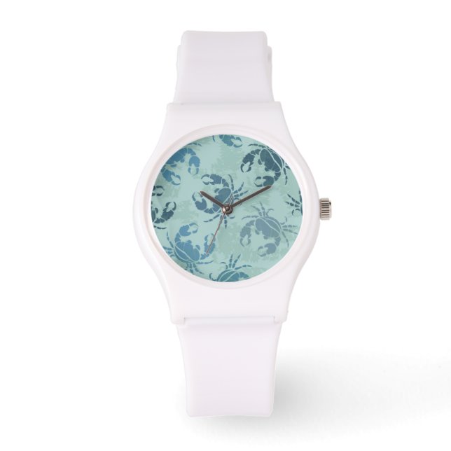 Tie Dye Pattern Of Crabs Horloge (Voorkant)