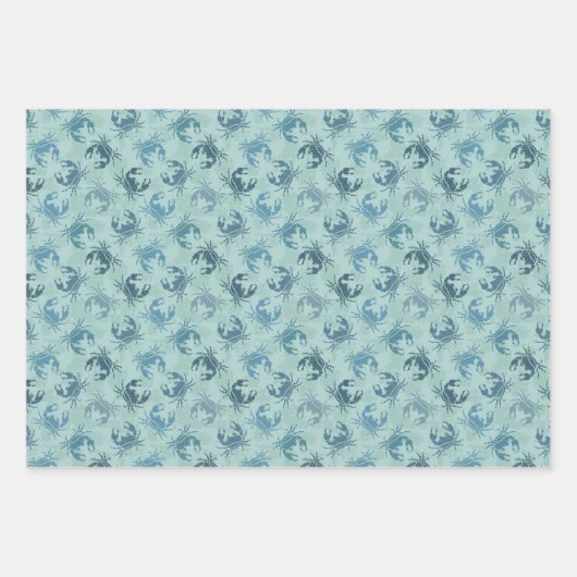 Tie Dye Pattern Of Crabs Inpakpapier Vel (Voorkant 3)