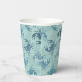 Tie Dye Pattern Of Crabs Papieren Bekers (Rechts)
