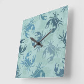 Tie Dye Pattern Of Crabs Vierkante Klok (Hoek)